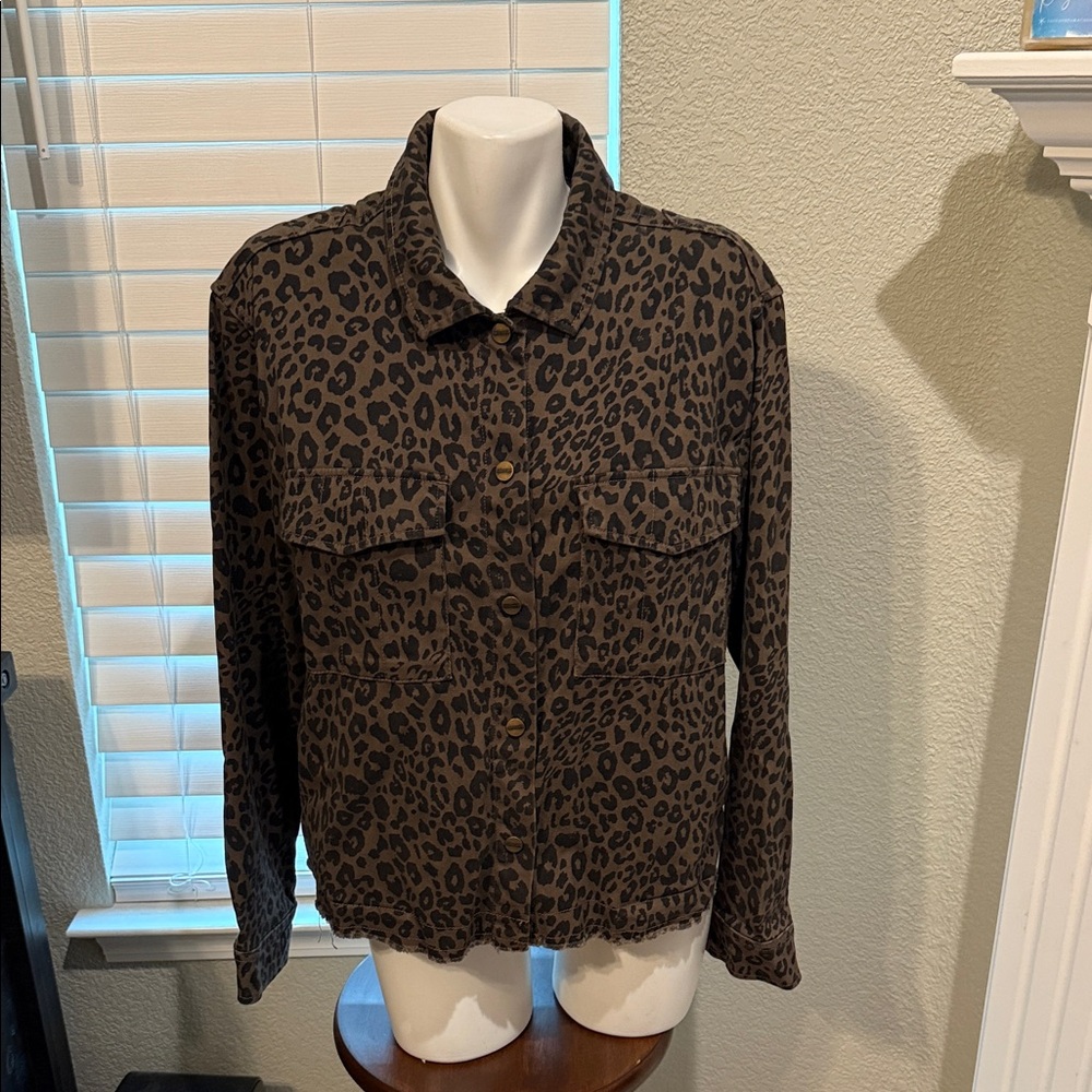 Sanctuary Brown Leopard Print Shirt jacket - M